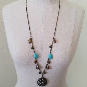 Antiqued Bronze Medallion Necklace